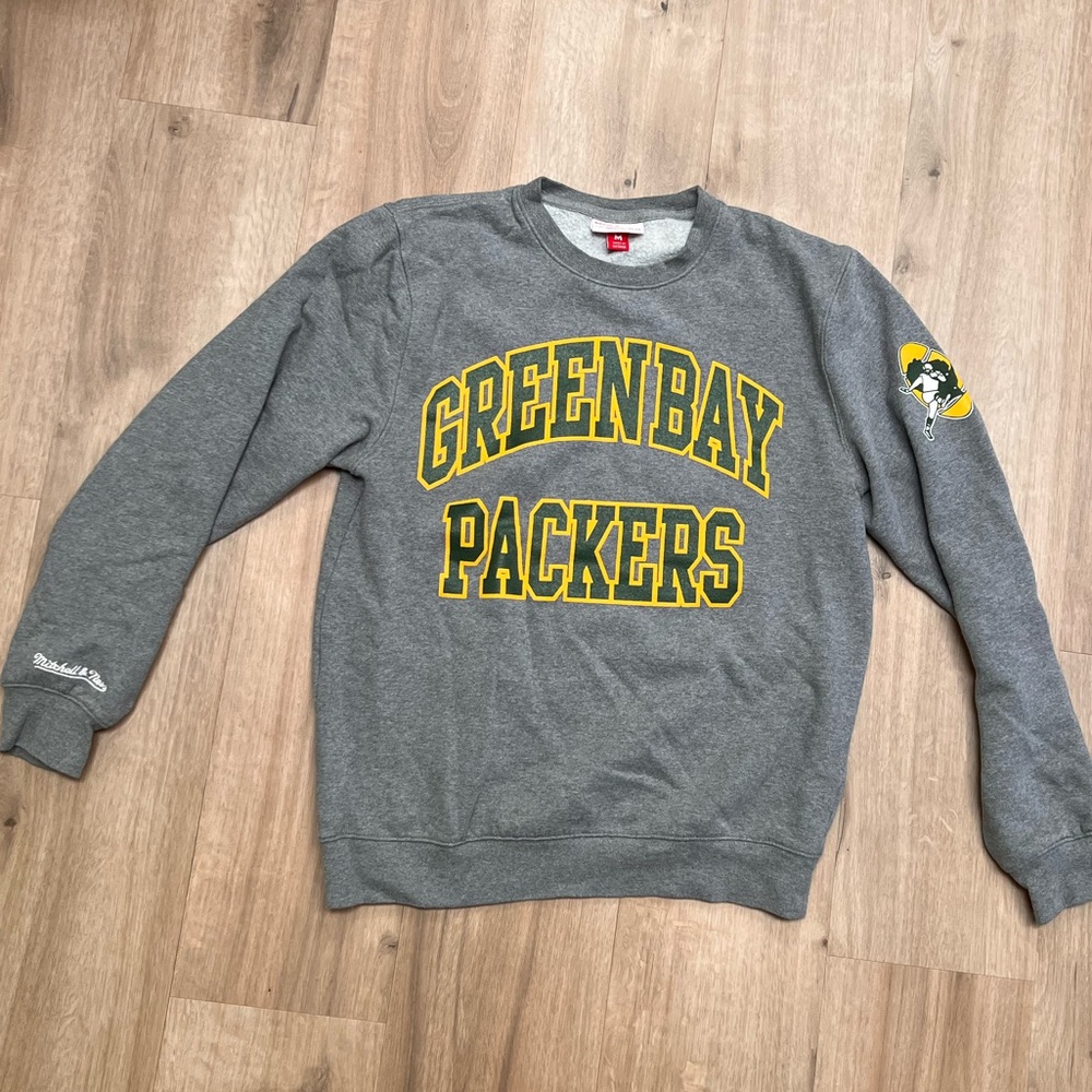 Green Bay Packers Sweatshirt Mens Medium Mitchell & Ness